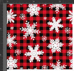 Load image into Gallery viewer, Scale for buffalo plaid with white snowflakes
