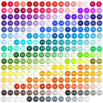 Load image into Gallery viewer, 254 shades of faux glitter for custom fabric printing onto our 22 bases
