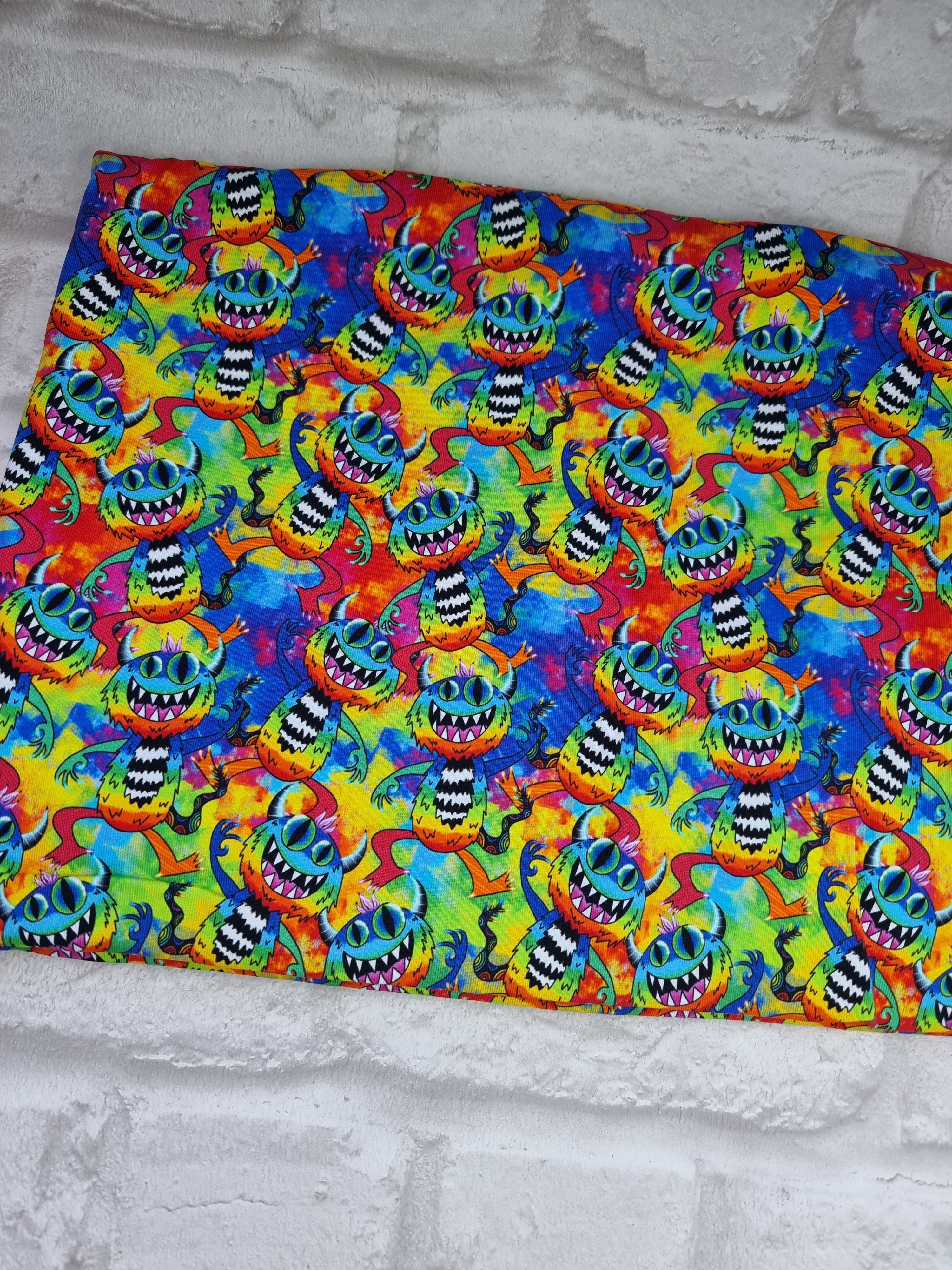 Crazy Monsters - Cotton Lycra 230-250gsm