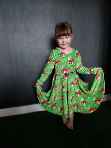 Beautiful example of this gorgeous mushroom design being worn as a dress on our super soft "Squish" base.