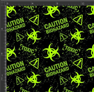 Scale for caution biohazard design