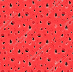 Load image into Gallery viewer, Red watermelon seeds seamless pattern for custom fabric printing onto our 22 bases.
