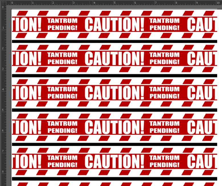 Scale for caution stripes exclusive design