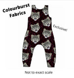 Load image into Gallery viewer, Snow leopard mockup as dungarees
