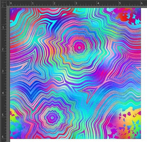 Scale for tie dye petrol swirls design