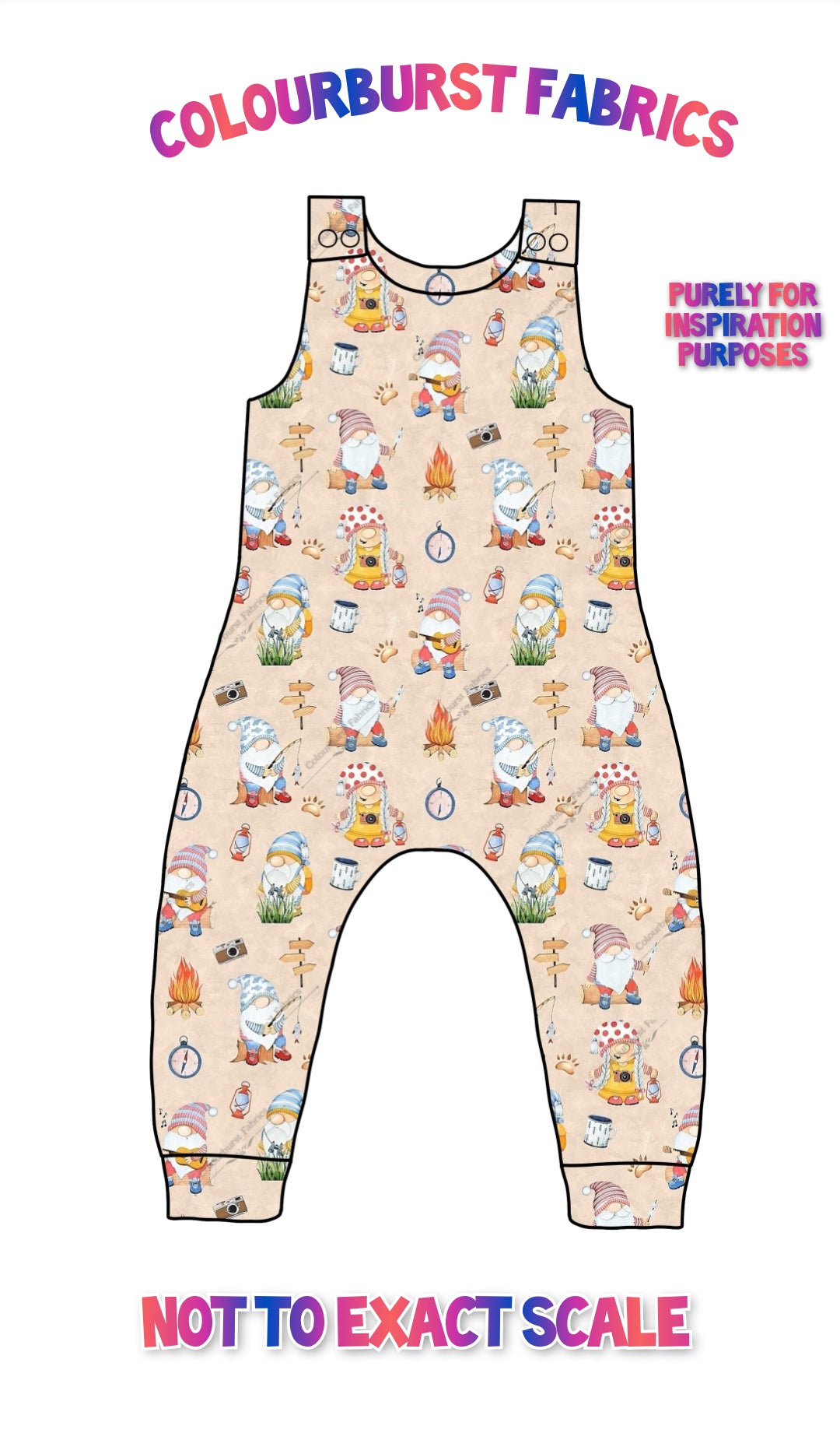 Mockup of camping gnomes design