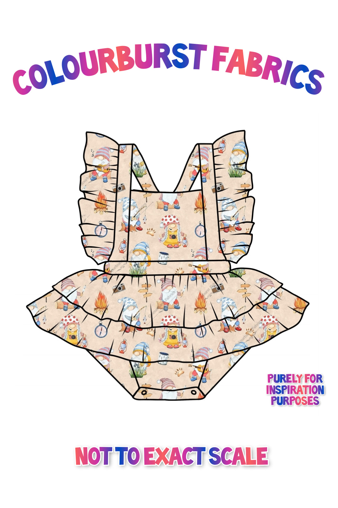 Mockup of camping gnomes design