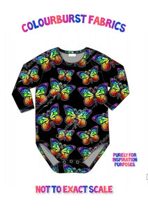 Mockup for neon butterflies design