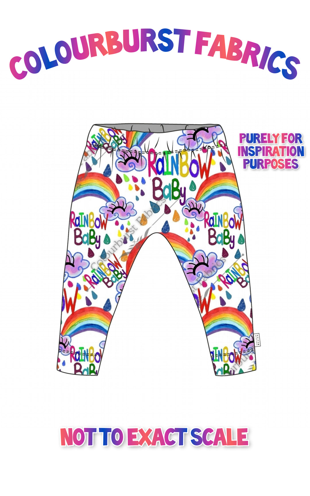 Mockup of rainbow baby design 