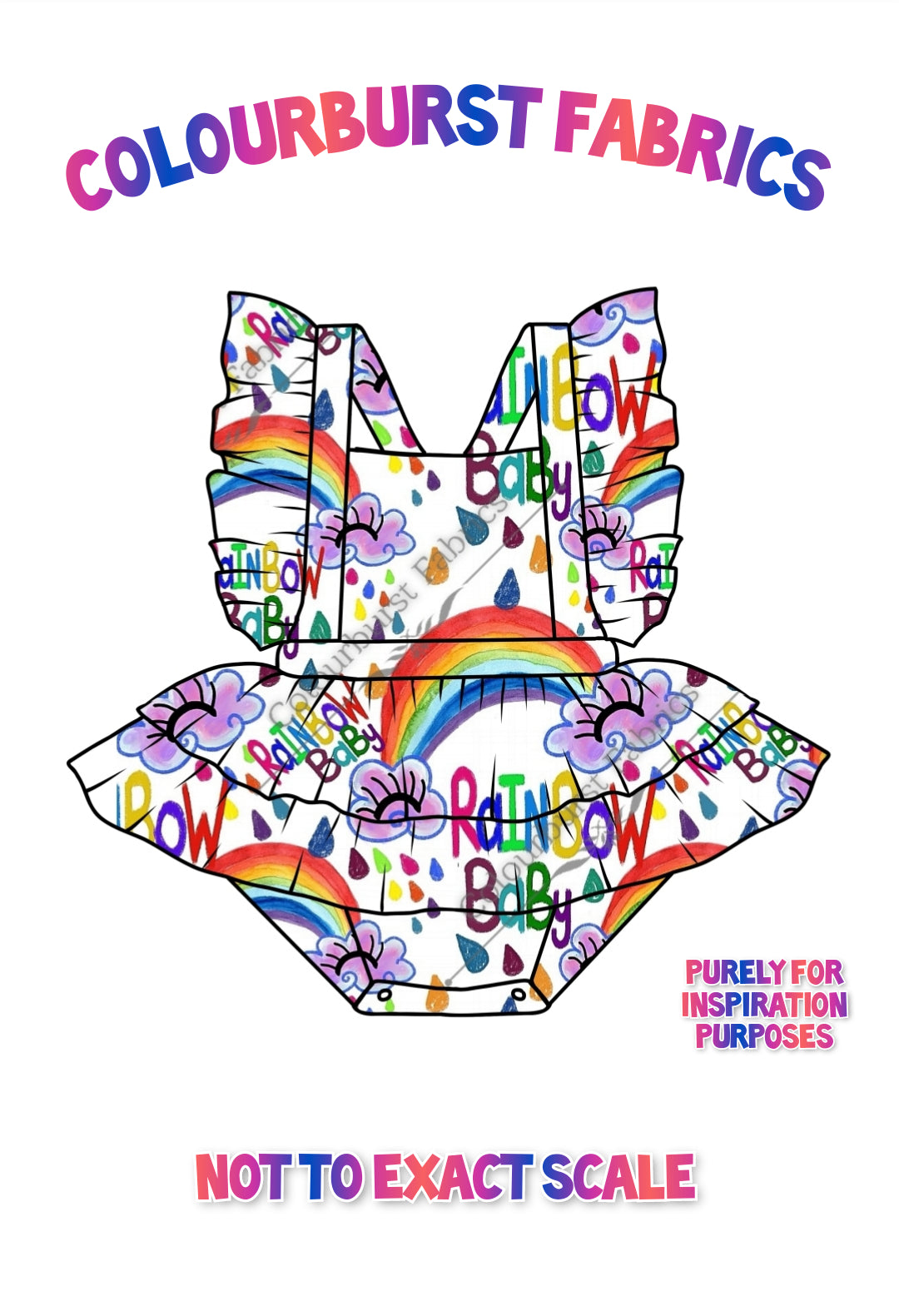 Mockup of rainbow baby design 
